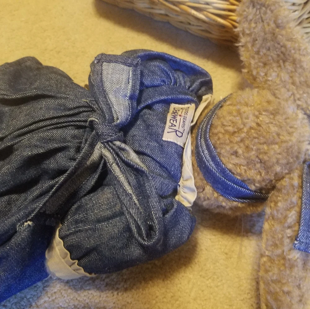 Lucille Bunny Rabbit Boyd's Bears in a Denim Dress 14 in tall